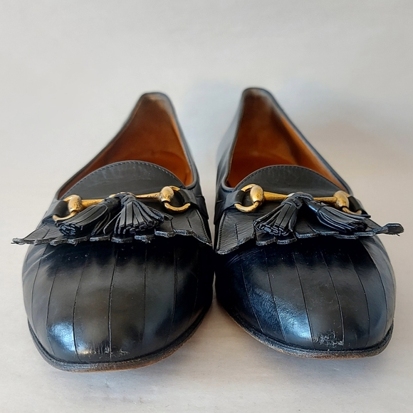 Cole Haan Tassel Loafers Vintage Women's Black Horse Bit Comfort Shoes Size 10B - Picture 5 of 13